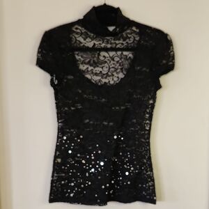NWT Express Black Cap Sleeve Top